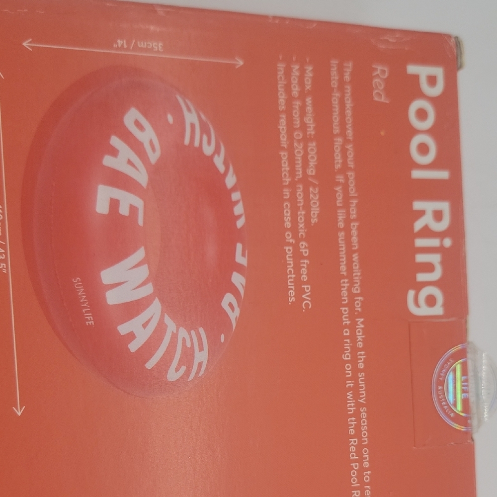 Sunnylife Red Pool Ring - Picture 6 of 8